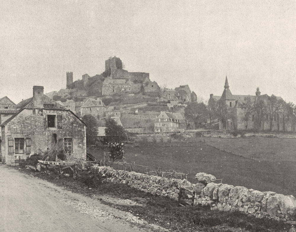 CORRÈZE. Turenne- Vue générale 1904 old antique vintage print picture